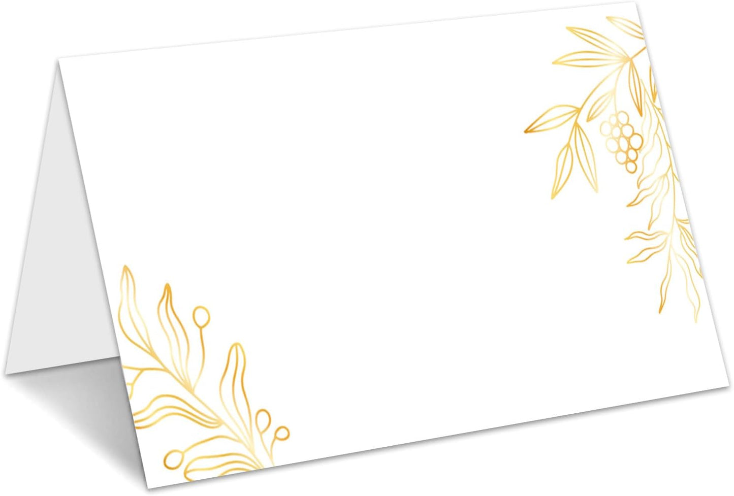 Eucalyptus Leaves Place Cards, Greenery Name Cards for Table Setting, Tented Food Setting Cards for Bridal Shower, Wedding, Baby Showers, Reserved Table Signs, 25 Pack Birthday Party Decorations -10