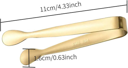6Pcs Silver and Gold Mini Sugger Tongs Small Tongs,Charcuterie Boards Accessories Serving Trays for Tea Parties,Coffee Breaks,or Any Social Gathering.
