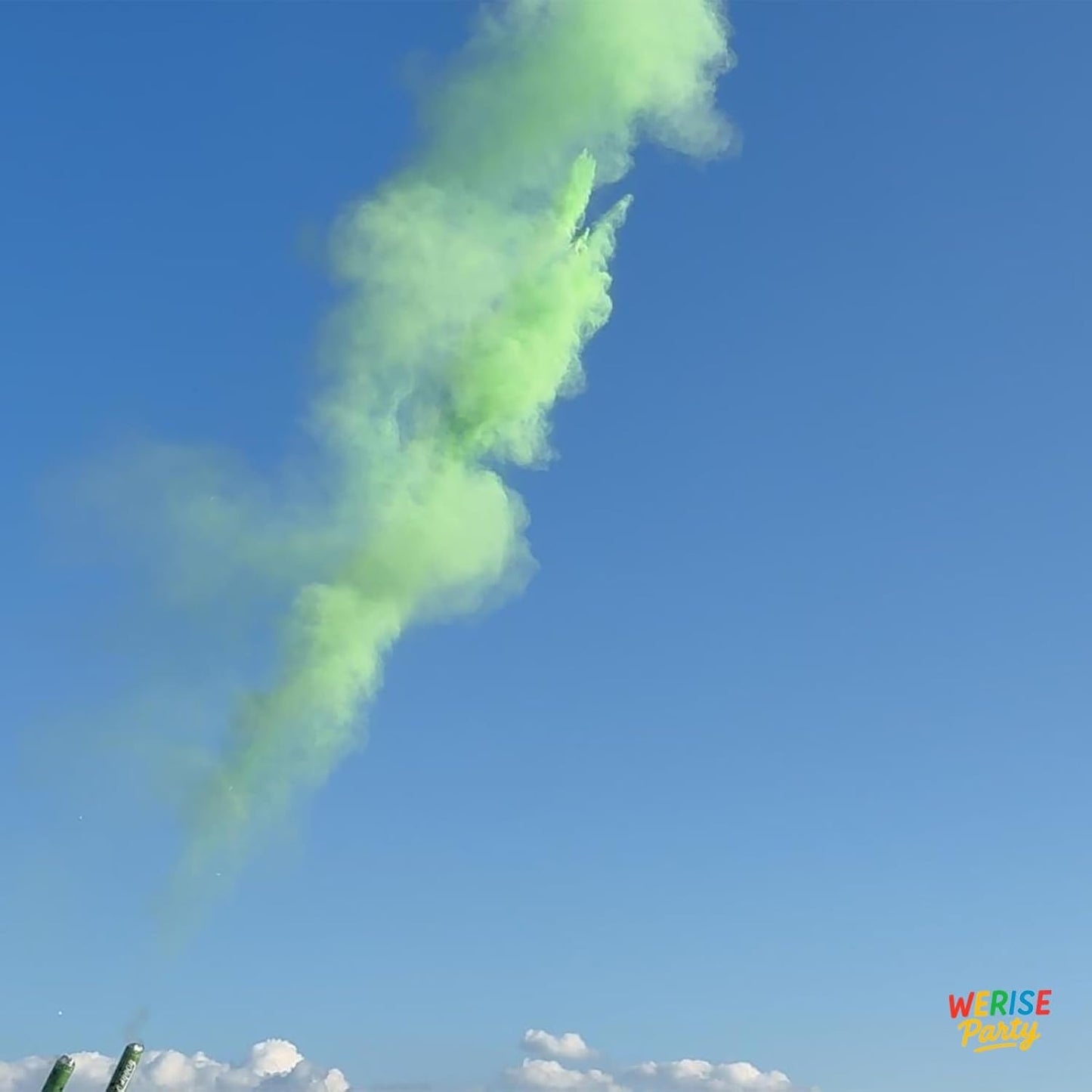 Red Powder Cannon Poppers, WERISE Party Biodegradable Smoke Poppers Cannon 12 Inch Powder Poppers for Birthday Party Valentines Day and Graduation 2 Pack
