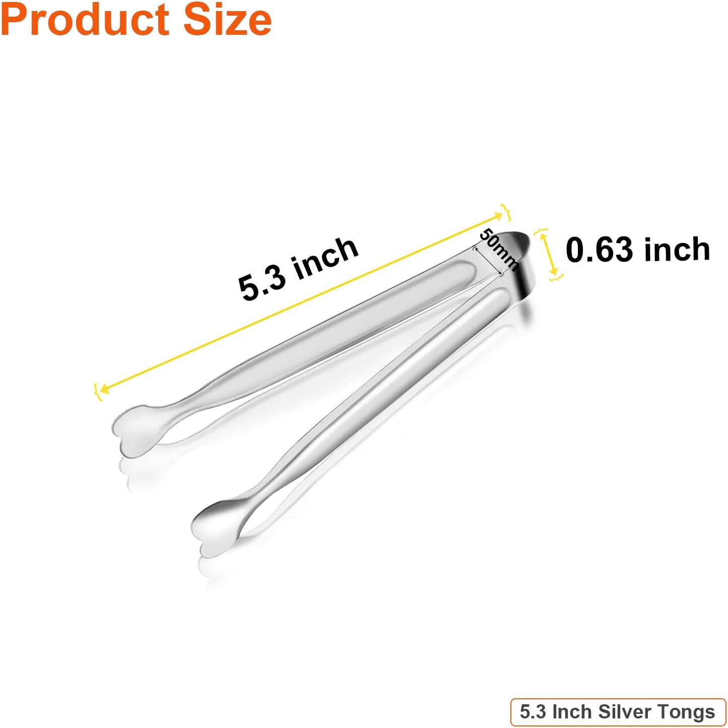 Mini Serving Tongs, Anytrp 18-Packs Stainless Steel Sugar Tongs, 4.3inch Ice Tongs Kitchen Appetizers Tongs for Coffee Bar, Tea Party, Desserts Party, Sugar and Ice Bucket