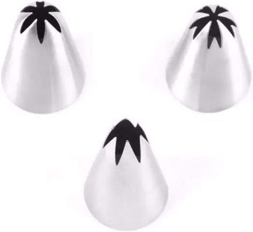 Piping Tips For Cake Decorating, Stainless Steel Icing Piping Nozzles For Pastry Fondant Decorating Tools (C)