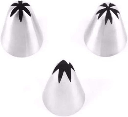 Piping Tips For Cake Decorating, Stainless Steel Icing Piping Nozzles For Pastry Fondant Decorating Tools (C)
