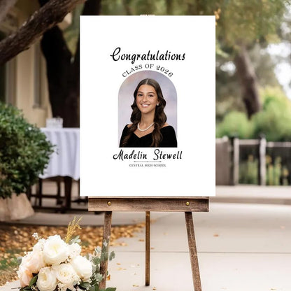 Personalized 2026 Graduation Party Welcome Sign, Minimalist Grads Decor, Class of 2026 Graduation Party Poster, Custom Graduation Party Sign, Congrats Grad Decorations Design 2