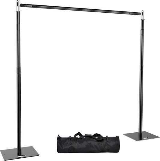 TOCRETOARE Pipe and Drape Backdrop Stand 10ft x 10ft, Adjustable Backdrop Stand Heavy Duty, Background Stand, Backdrop Stand for Parties, Photography, Birthday Decoration, Wedding