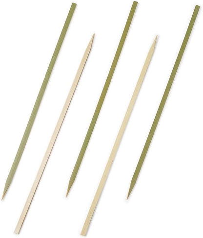 3.5 Inch Cocktail Picks, 100 Disposable Appetizer Skewers - Cylinder Top, Sturdy, Natural Bamboo Decorative Toothpicks, For Barbeques, Parties, Or Buffets