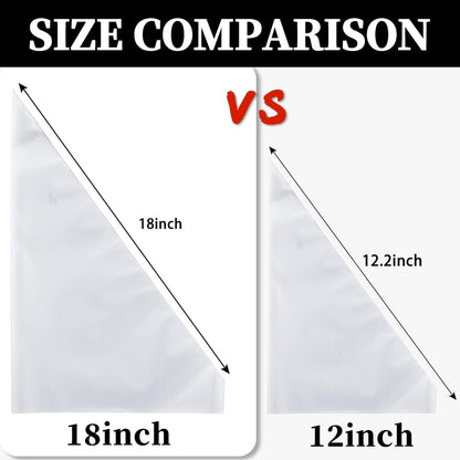 24 Inch Disposable Large Piping Bags,100 PACK Extra Large Thick Pastry Bags with 6 Bag Ties, Thickened Icing Bags,Cake Decorating Bags,Frosting Bags for Cake Decorating Cream Frosting