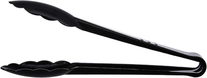 Party Essentials 6.5" Plastic Serving Tongs, 8-Count, Black