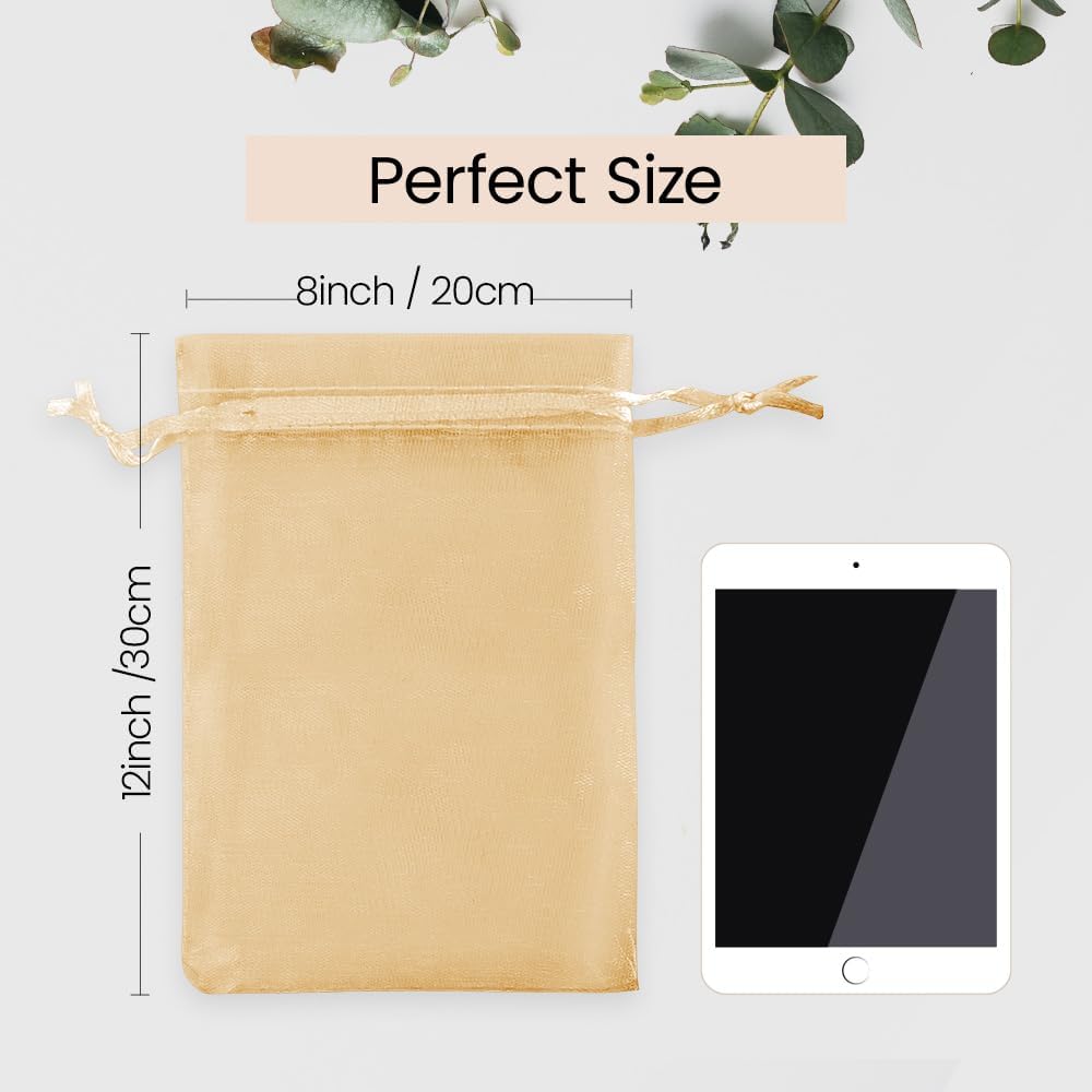 Meowoo 100PCS Organza Bags, 3x4in Small Mesh Bags Drawstring for Jewelry, Candy, Christmas, Sachets, Festivals, Bathroom Soaps, Makeup Organza, Wrapping Supplies(mixedcolor)