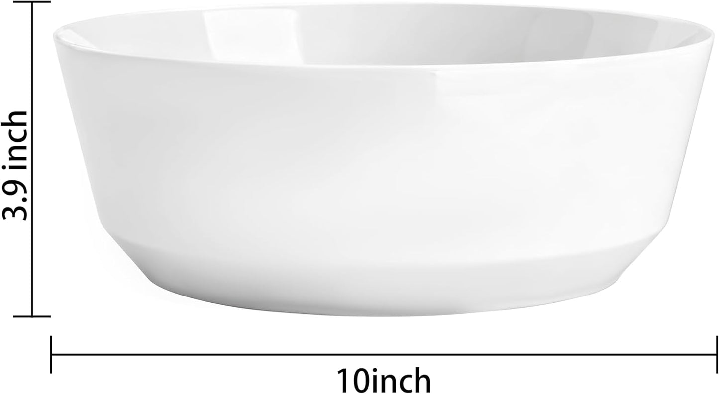 Hioasis 8 Pack Plastic Serving Bowls 128oz Gold Glitter Plastic Bowls Heavy Duty Disposable Serving Bowls for Party Snack & Salad & Candy & Bar Buffet