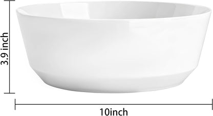 Hioasis 8 Pack Plastic Serving Bowls 128oz Gold Glitter Plastic Bowls Heavy Duty Disposable Serving Bowls for Party Snack & Salad & Candy & Bar Buffet