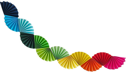 Paper Fan Garland - Paper Fan Garland Party Decorations - Perfect for Birthday Parties, Holiday Decorations, Family Gatherings, Weddings and More (Red)