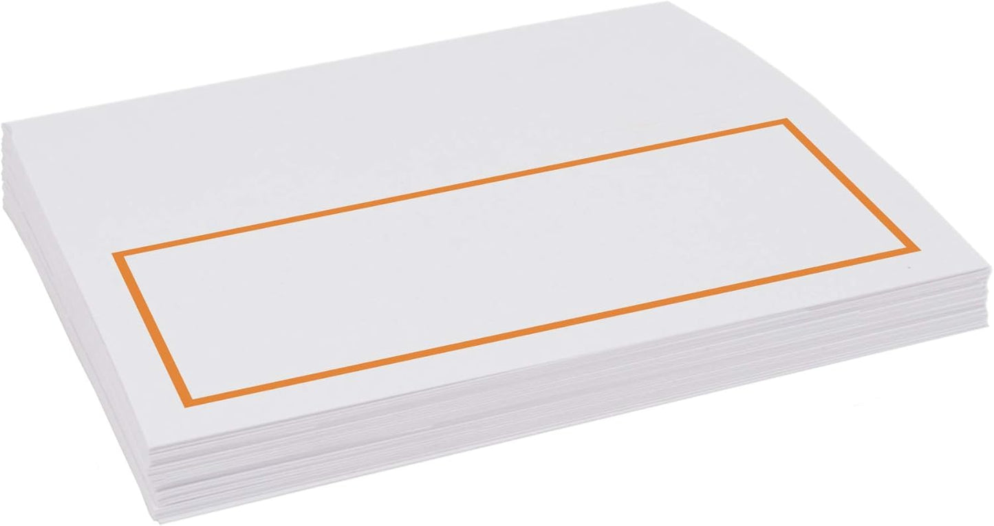 Single Line Border Printable Place Cards, Gold (Choose Color), Set of 60 (10 Sheets), Laser & Inkjet Printers - Wedding, Party, Dinner, and Special Events - Made in the USA
