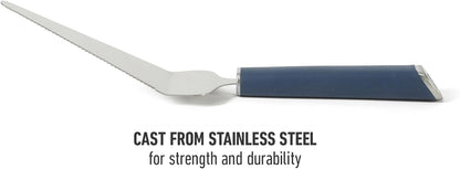 Calphalon Edge Stainless Steel Pie Server w/Thermoplastic Rubber Handle - Taupe