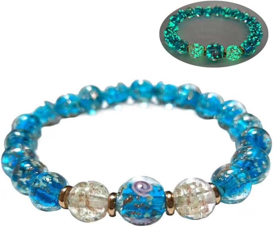 Handmade Glow-in-the-Dark Beaded Bracelet, Luminous Wrist Accessory, Fashion Bracelet for Women, Ideal Gift for Night Events, Parties & Birthdays