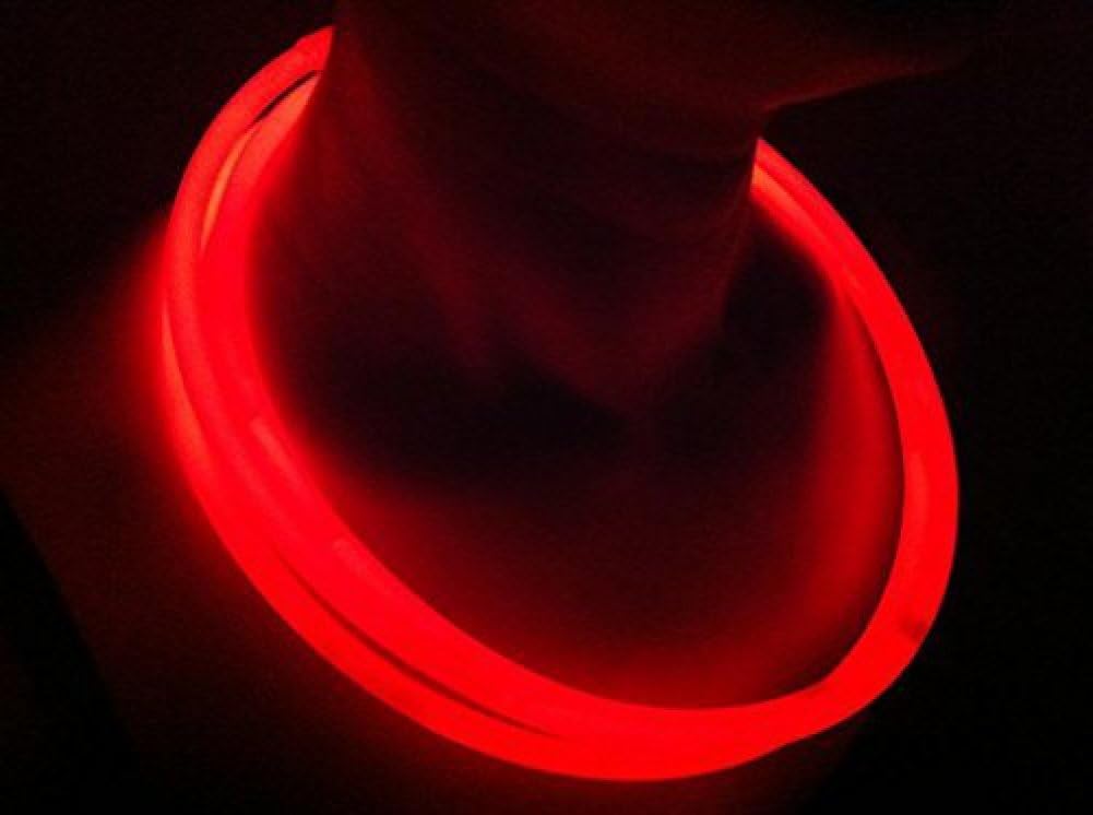 Glow Sticks Bulk Wholesale Necklaces, 100 22" Glow Necklaces, Glow 8-12 Hr, Connector Pre-attached (handy), Bright Colors, Glow-in-the-dark Party Supplies.
