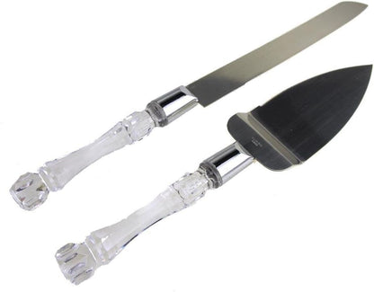 Homeford Cake Knife and Server Set (White)