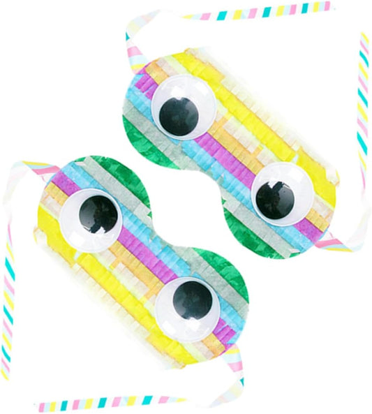 BESPORTBLE 2Pcs Paper Pinata Eye Masks for Birthday Party Game Supplies Fun Cosplay Accessories Lightweight for Celebrations and Photo Props
