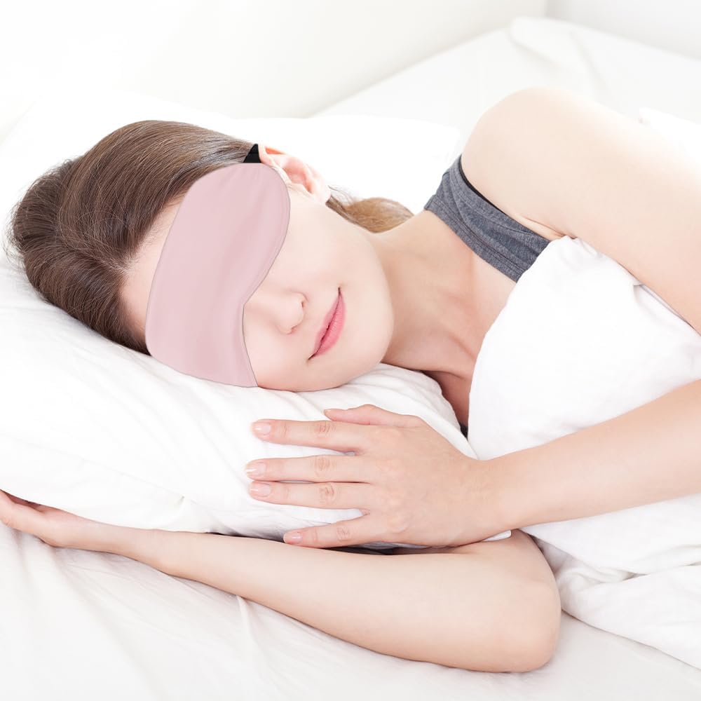 2 PCS Black Satin Sleep Masks, Adjustable Silk Eye Mask for Sleeping, Blind Folds Soft Breathable Blindfold for Adults Couples Play Party Games Airplane Travel Essentials Eye Covers Patches Night Mask