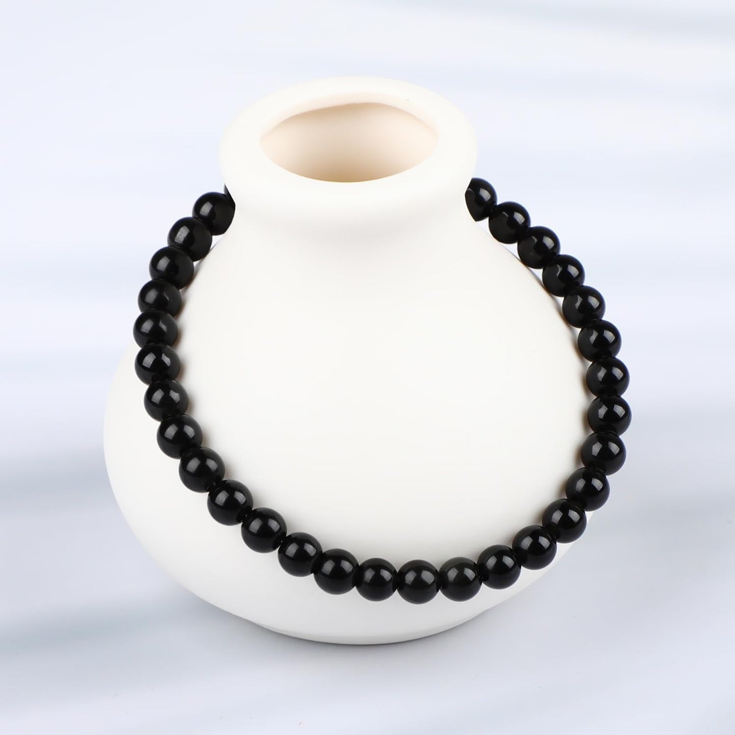 LPBeads Handmade Natural Gemstone Stretch Elastic Bracelet Healing Crystal Round Stone Beads Jewelry Gifts for Women Men