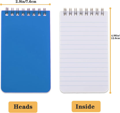 QiCheng 6pack Pocket Notebook Small Notepad Pocket Notepad Small Spiral Notebooks 3X5Inches (6)