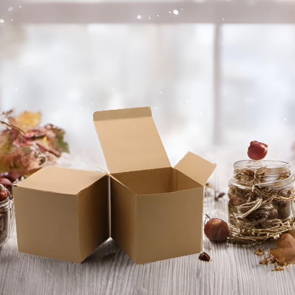 Oletx 24 Pcs Colorful Paper Gift Boxes, Small Candy Boxes Bulk, 3x3x3 inch Gift Box with Lids, Goodie Treat Boxes for Party Favors, Birthday Gifts, Wedding Gifts