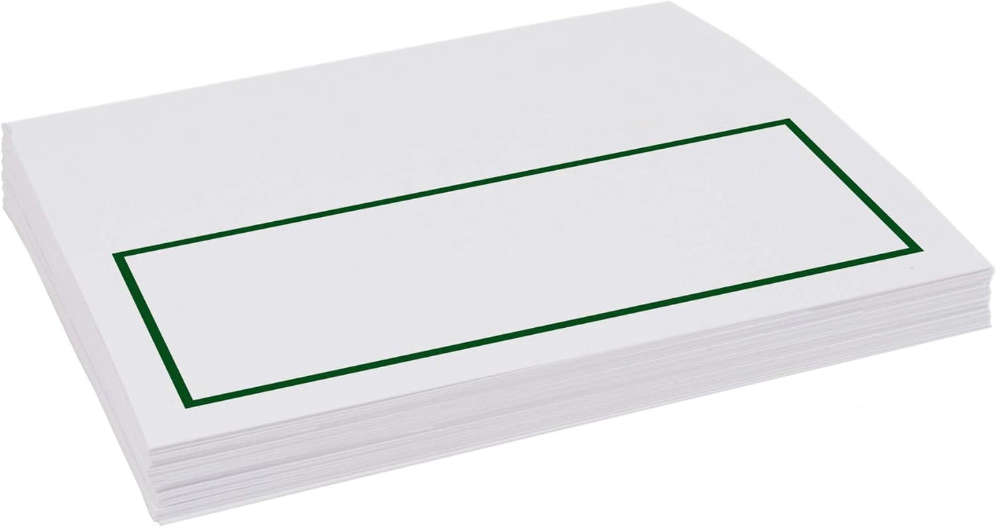 Single Line Border Printable Place Cards, Gold (Choose Color), Set of 60 (10 Sheets), Laser & Inkjet Printers - Wedding, Party, Dinner, and Special Events - Made in the USA