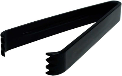 Party Essentials 6.5" Plastic Serving Tongs, 8-Count, Black