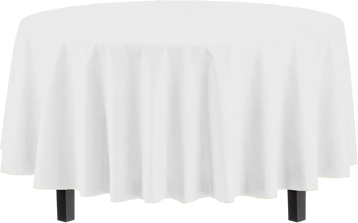 Exquisite Party Solids 6-Pack Premium Plastic Tablecloth 54in. x 108in. Rectangle Plastic Table Cover - Navy