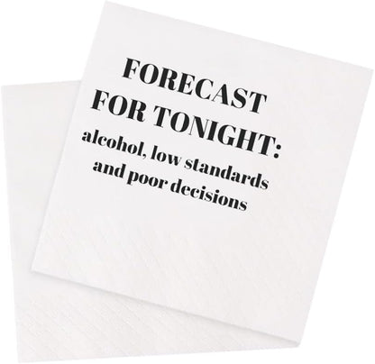 Funny Cocktail Napkins 100Pcs Funny Quotes Saying Disposable Paper Party Napkins 4.5 x 4.5 Two-ply (I Feel Sorry For People Who Don’t Know Us Napkins)