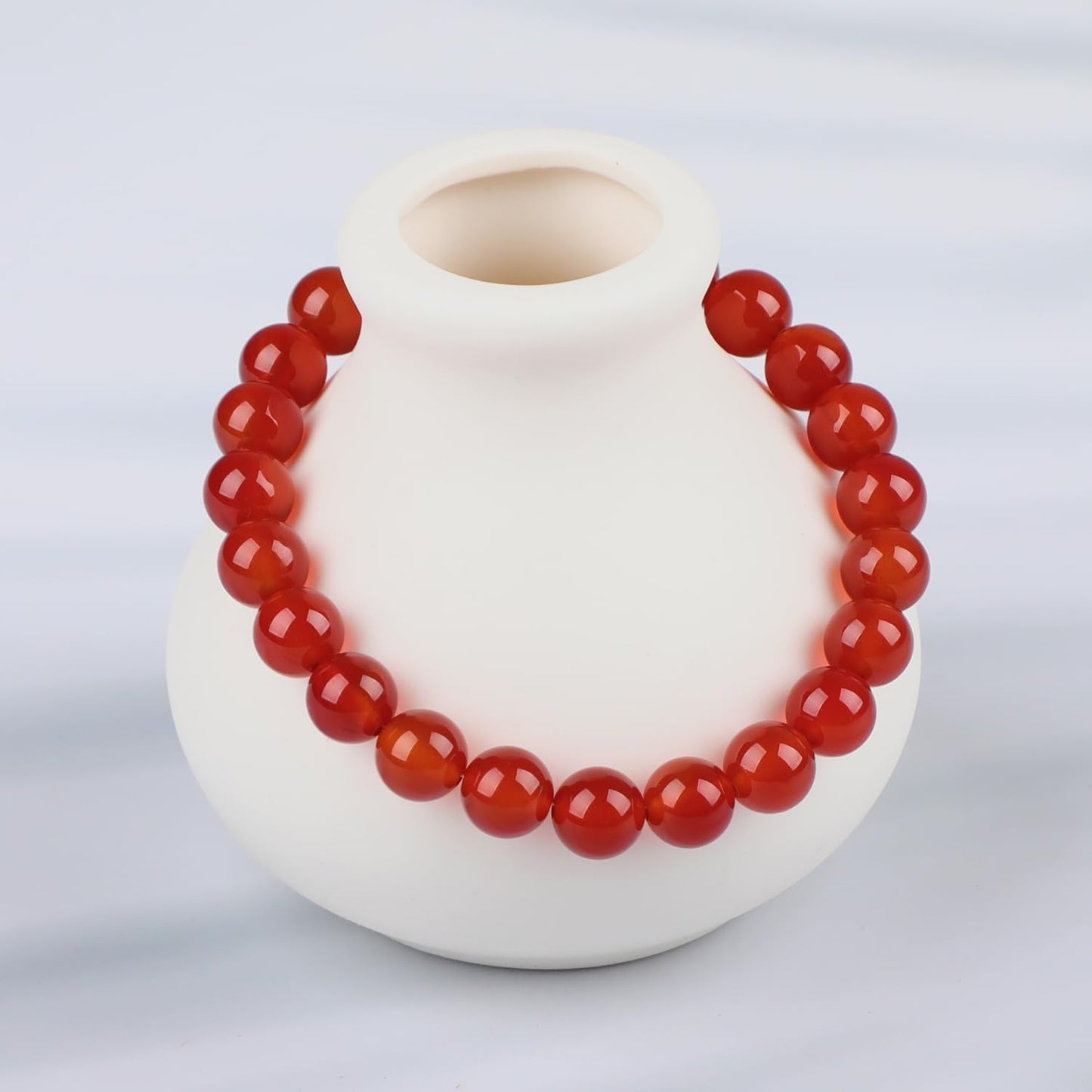 LPBeads Handmade Natural Gemstone Stretch Elastic Bracelet Healing Crystal Round Stone Beads Jewelry Gifts for Women Men