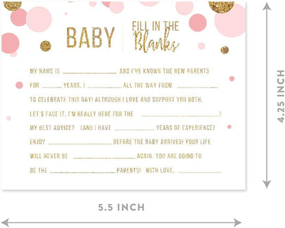 Andaz Press Blush Pink Gold Glitter Girl Baby Shower, Printable Table Tent Place Cards, 20-Pack, Seat Placement Cards Blank Place Cards For Table Settings Name Cards for Wedding, Graduation Food Cards - Colors B