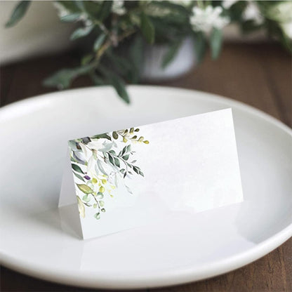 120 Pack place cards with Watercolor pattern Seating Place Cards for table setting table Weddings,Banquets,Dinner Parties,Name Cards