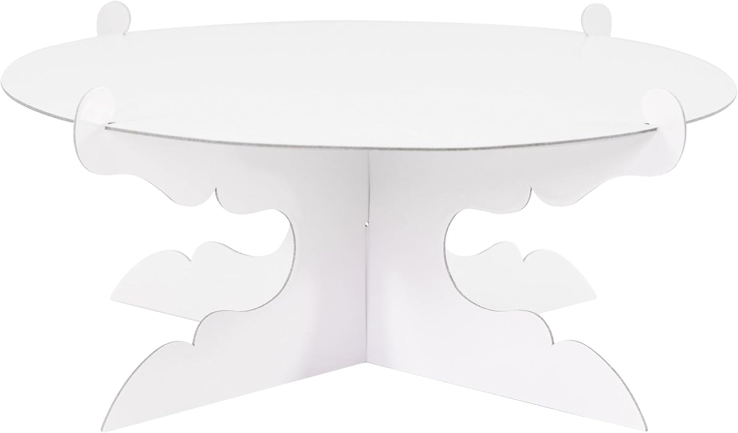 12 inch One Tier Cardboard Cake Stand,Black Cupcake Stand for Birthday Wedding DIY Dessert Decoration