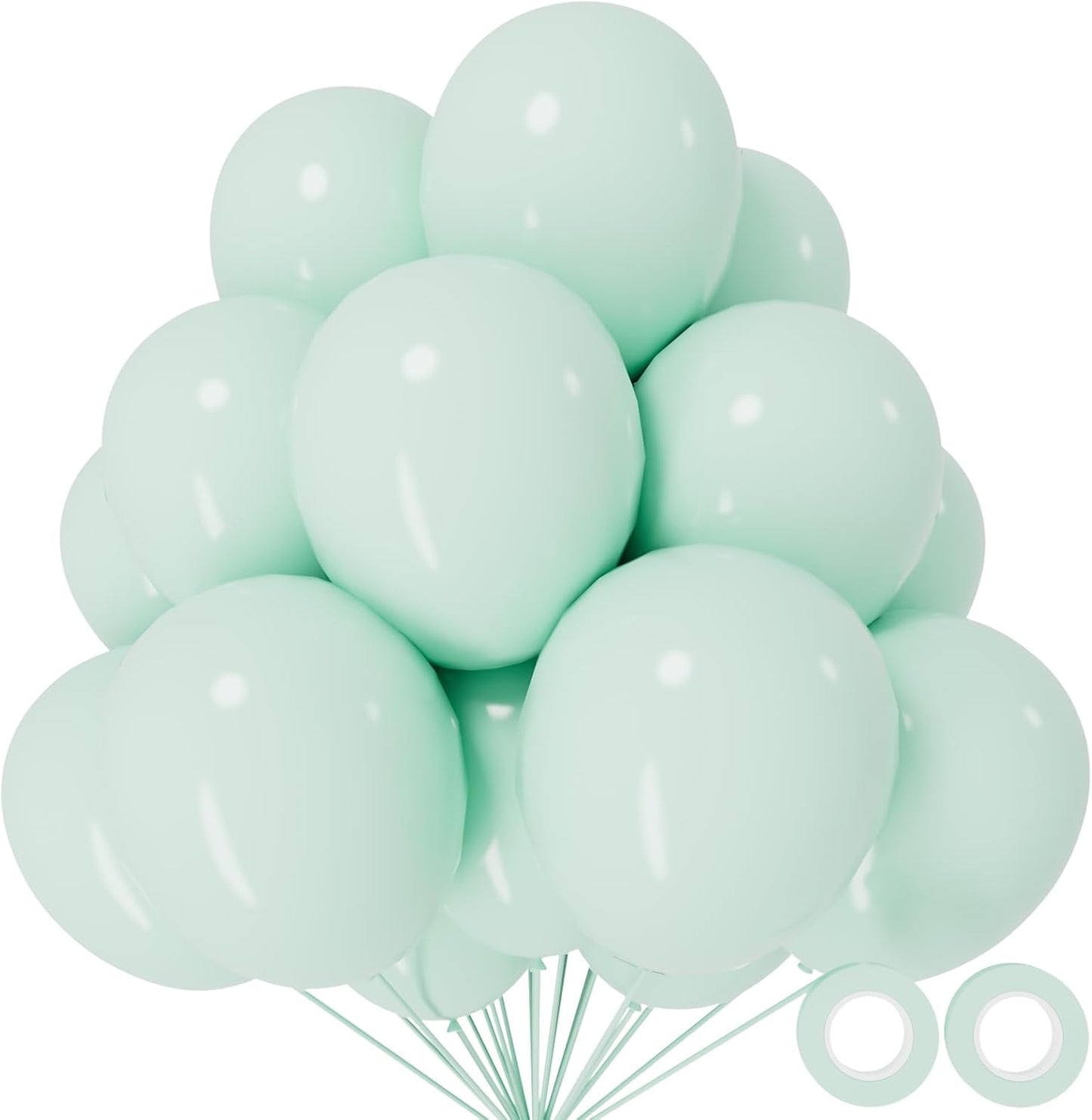 110pcs Black Balloon 12 inch, Black Latex Balloons for Birthday Party Baby Shower Wedding(with 2 Ribbons). - Colors A