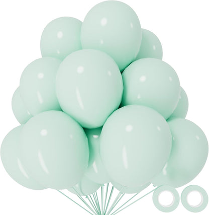 110pcs Black Balloon 12 inch, Black Latex Balloons for Birthday Party Baby Shower Wedding(with 2 Ribbons). - Colors A