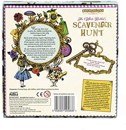 The White Rabbit's Scavenger Hunt by Professor Puzzle. - Alice in Wonderland Themed Treasure Hunt for The Whole Family.