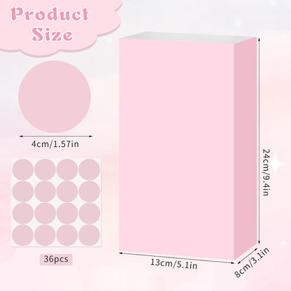 woric 36PCS Party Favor Bags with Stickers, Pink and Purple Goodie Bags for Girls Birthday Mother's Day Small Gift Bag for Kids, Baby Shower, Wedding, Mermaid Party Favor Supplies