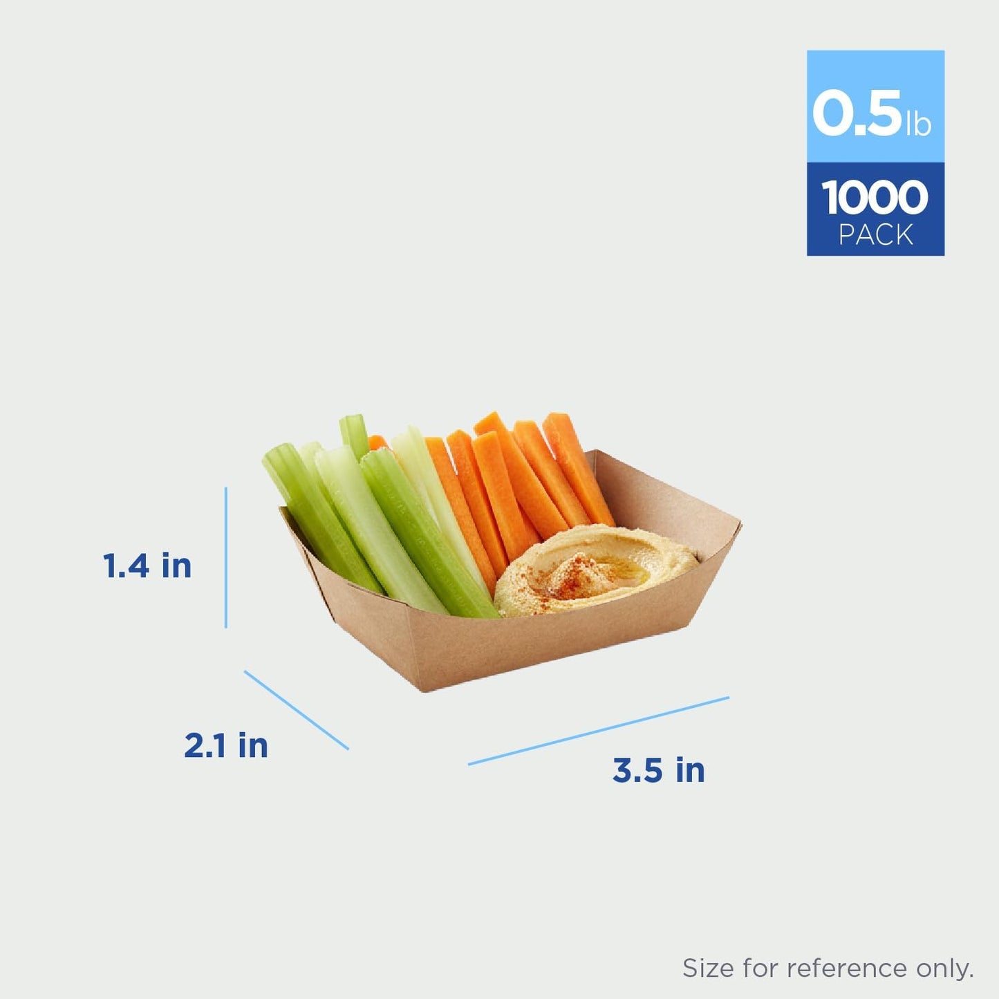Karat Paper Food Trays Disposable [2 LB - 1,000 ct] Sturdy Food Boats, Leak Resistant | Ideal for Snacks, Nachos and Finger Foods
