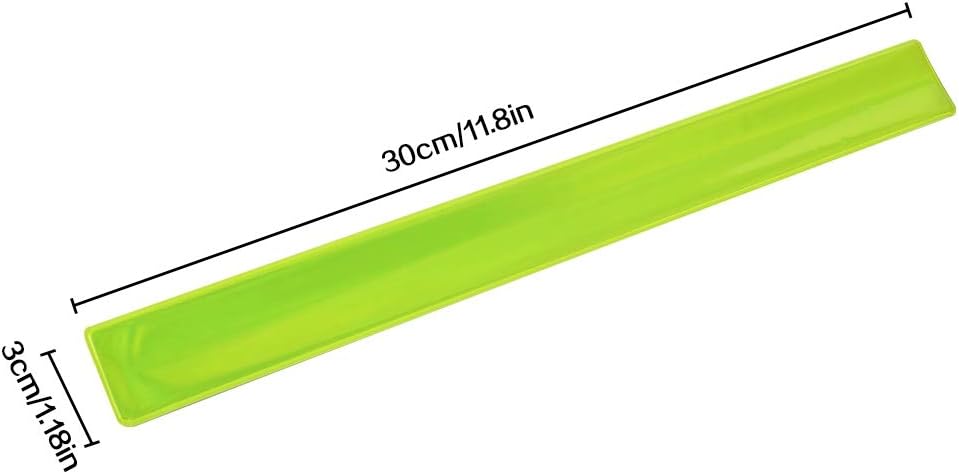 20 Pcs Reflector Snap Bands Fluorescent Slap Armbands High Visibility Slap Reflector Strips Safety Bands for Children Adults Boys and Girls When Cycling Running Hiking Jogging
