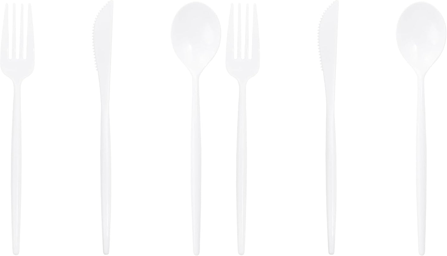 Supernal 180pcs Black Plastic Silverware Set - Heavy Duty Disposable Utensils (60 Forks, 60 Knives, 60 Spoons) - Elegant Black Cutlery for Parties, Weddings & BBQ