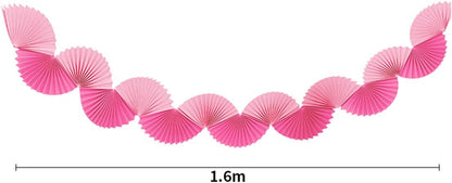 Paper Fan Garland - Paper Fan Garland Party Decorations - Perfect for Birthday Parties, Holiday Decorations, Family Gatherings, Weddings and More (Red)