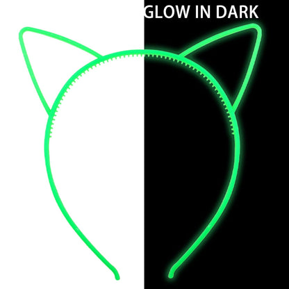 ZIRICHER 6 Colors Glow in the Dark Headbands, Plastic Light Up Hair Band Crowns Luminous Headband For Girls Party Headbands
