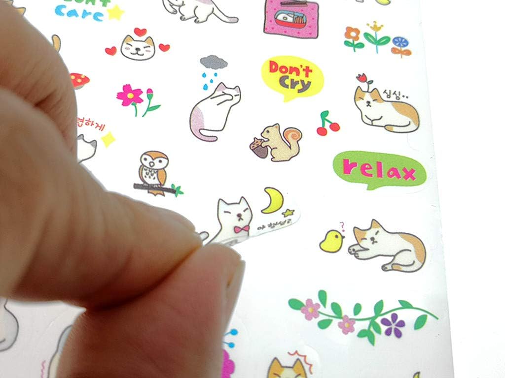ALIMITOPIA Adhesive Sticker,12 Sheets(240pcs) Stamp Shape DIY Decorative Paper Paster Ornament Mark
