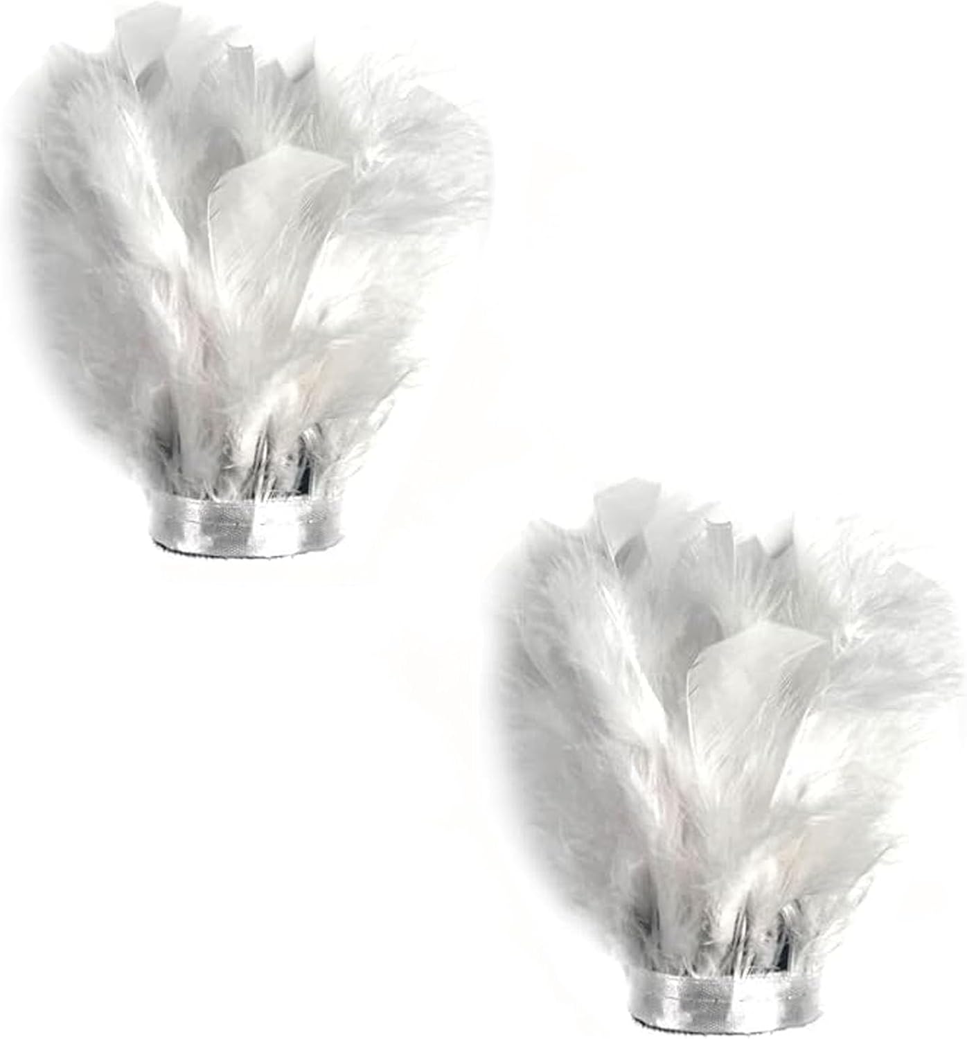 2-Pack Feather Slap Bracelet Cuffs - Feather Snap Ring, Cuff Wrist Decoration for Parties & Wrist Accessories, Women's Edition