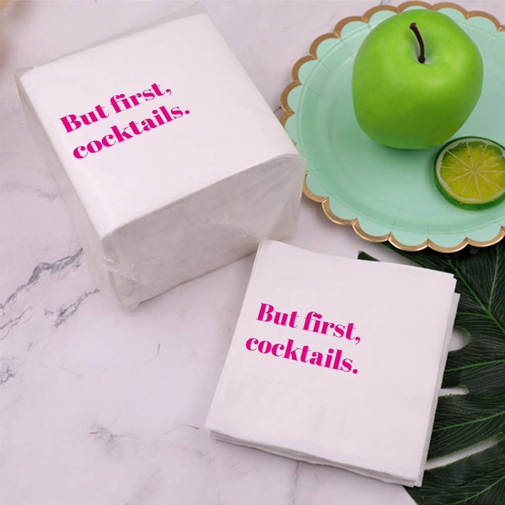 Funny Cocktail Napkins 100Pcs Funny Quotes Saying Disposable Paper Party Napkins 4.5 x 4.5 Two-ply (I Feel Sorry For People Who Don’t Know Us Napkins)