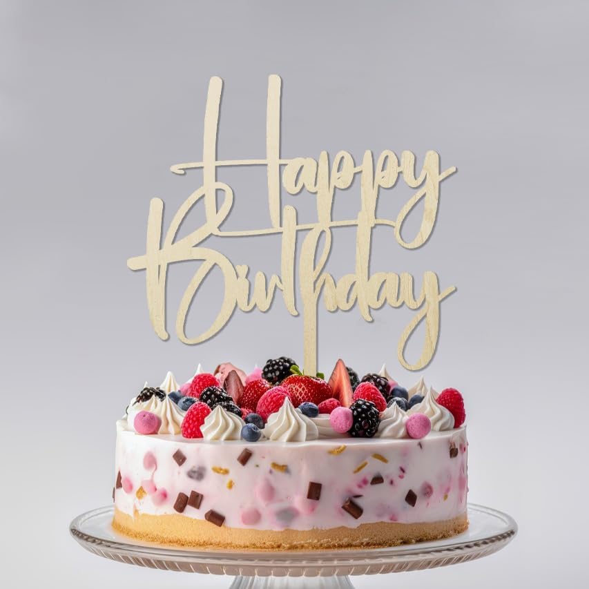 Happy Birthday Cake Topper,black Glitter Cake Pick Bunting Decor for Anniversary Birthday Party Cake Decorations Supplies