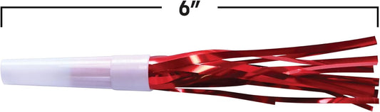 Beistle Assorted Party Squawkers – 8 Pack, Fringed Noisemaker Horns in Gold, Green, Red & Blue for New Year’s Eve Celebrations, Birthday Parties, Graduations, and Events, 6”