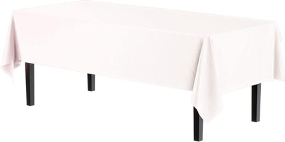 12-Pack Premium Plastic Tablecloth 54in. x 108in. Rectangle Table Cover - Dark Blue - Colors A