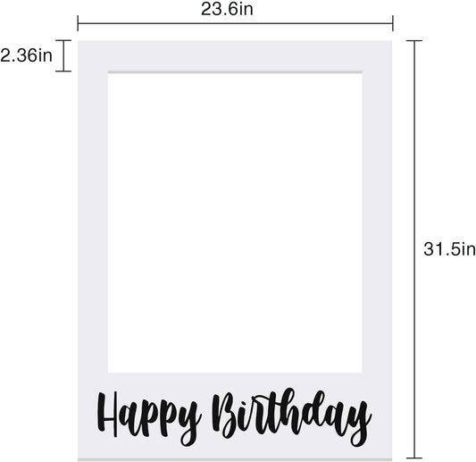 31 Pcs Large Photo Booth Props Picture Frame for Happy Birthday Party DIY Cutouts, Selfie Props Ideal for Party Supplies & Favors