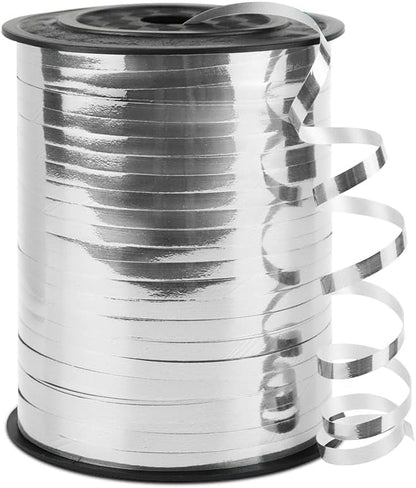 KMER LIFE White Crimped Curling Ribbon, 1/5" Wide x 500 Yards Christmas Curling Ribbons for Gift Wrapping, Party Decoration, Balloon String, Crafting, Balloon Ribbons for Florist Flower (1 Roll)